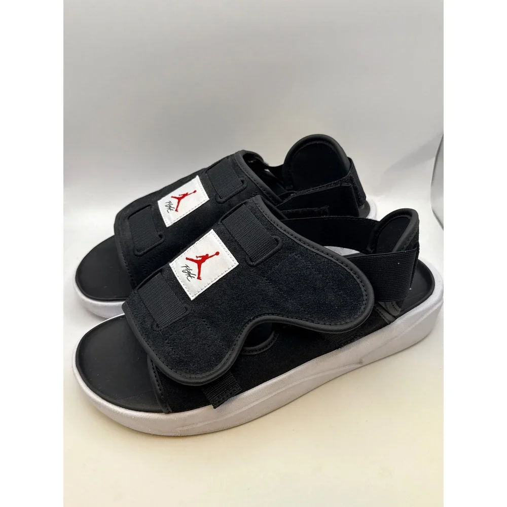 Jordan LS Slide Black White University Red DO6379-061 Mens Size 9 Sandals